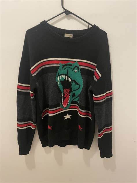 ysl lauren dinosaur sweater|Yves Saint Laurent Dinosaur .